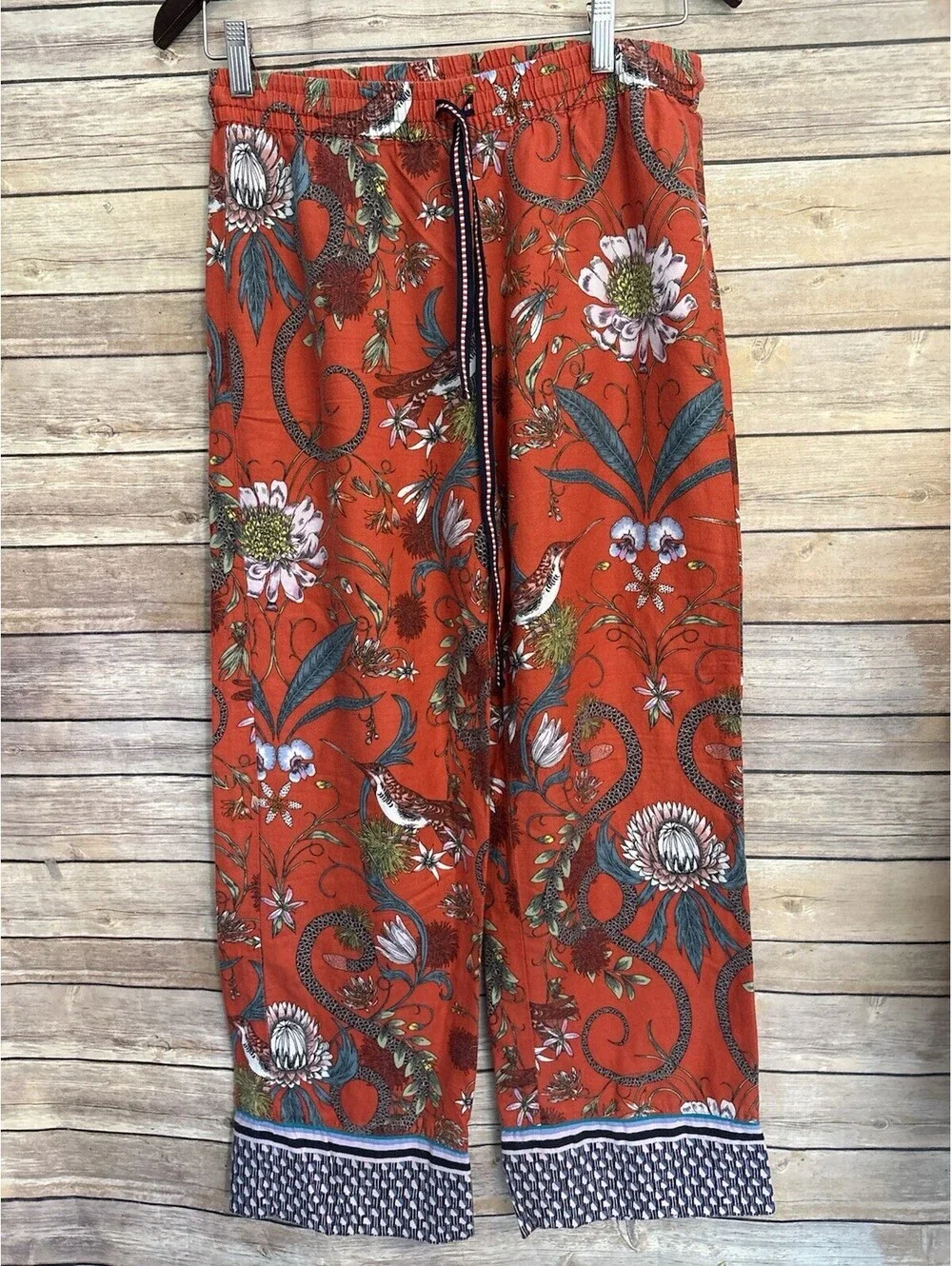 Victoria Garcia Pajama Set Floral Print Lounge Sleepwear Women Size Small